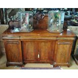 A Regency flame mahogany sideboard,