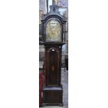 John (probably) Hall Snr, Grimsby, a late 18th century inlaid Sheraton style longcase clock,