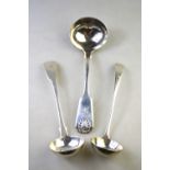 A George III Scottish silver OEP toddy ladle, William Auld (probably), Edinburgh 1804,