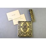 An ivory visiting card case,