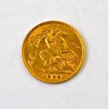 An Edwardian half sovereign,