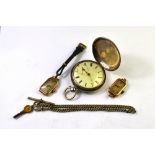 A Victorian silver hunter pocket watch with fusee lever movement no 41619 by Lewis & Son, Brighton,