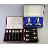 A cased set of six coffee spoons each with a different hallmark, Travis Wilson & Co. Ltd.