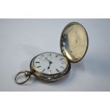 A Victorian silver hunter pocket watch with keywind fusee lever movement no 84823 by J Newlands of