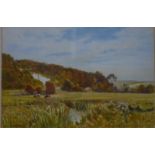 Cyril Ward (1863-1935) - Water meadows with grazing cattle, watercolour, signed lower left,