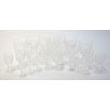 Waterford Crystal 'Boyne' pattern drinking glasses,