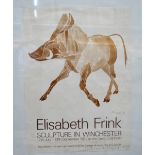 Elizabeth Frink: Exhibition poster 'Sculpture in Winchester', July-Sept 1981,