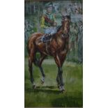 Jack Lawrence Miller - 'Nijinsky, Lester Piggott up, Derby Winner, 1970', oil on canvas,