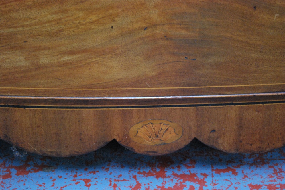 A Victorian mahogany bowfront chest of three short over three long graduated drawers, - Image 2 of 4