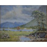 T Waits - Scottish landscape, oil on canvas, signed lower left,