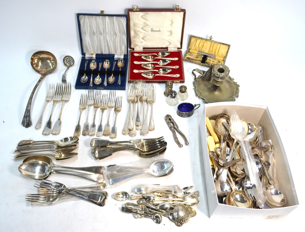 A quantity of OEP and other electroplated flatware, etc.