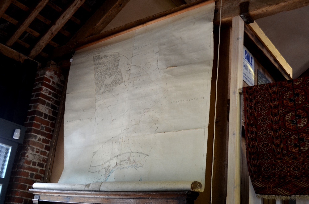 A large linen-back local Estate map of land to the north of Itchen Abbas (now part of the Grange - Image 5 of 5