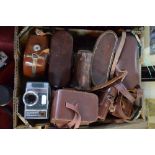 A cased pair of Zeiss Deltrintem 8 x 30 binoculars, two other pairs of binoculars,