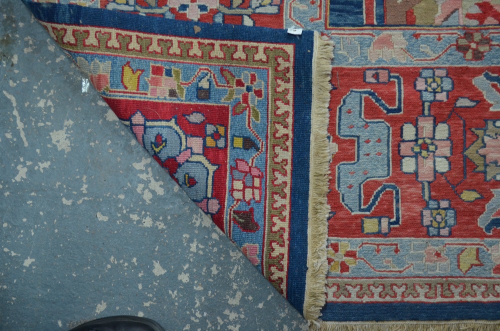 A large decorative handmade rectangular carpet of Baktiari design incorporating geometric tiles - Image 5 of 5