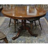 A Victorian mahogany breakfast table, th