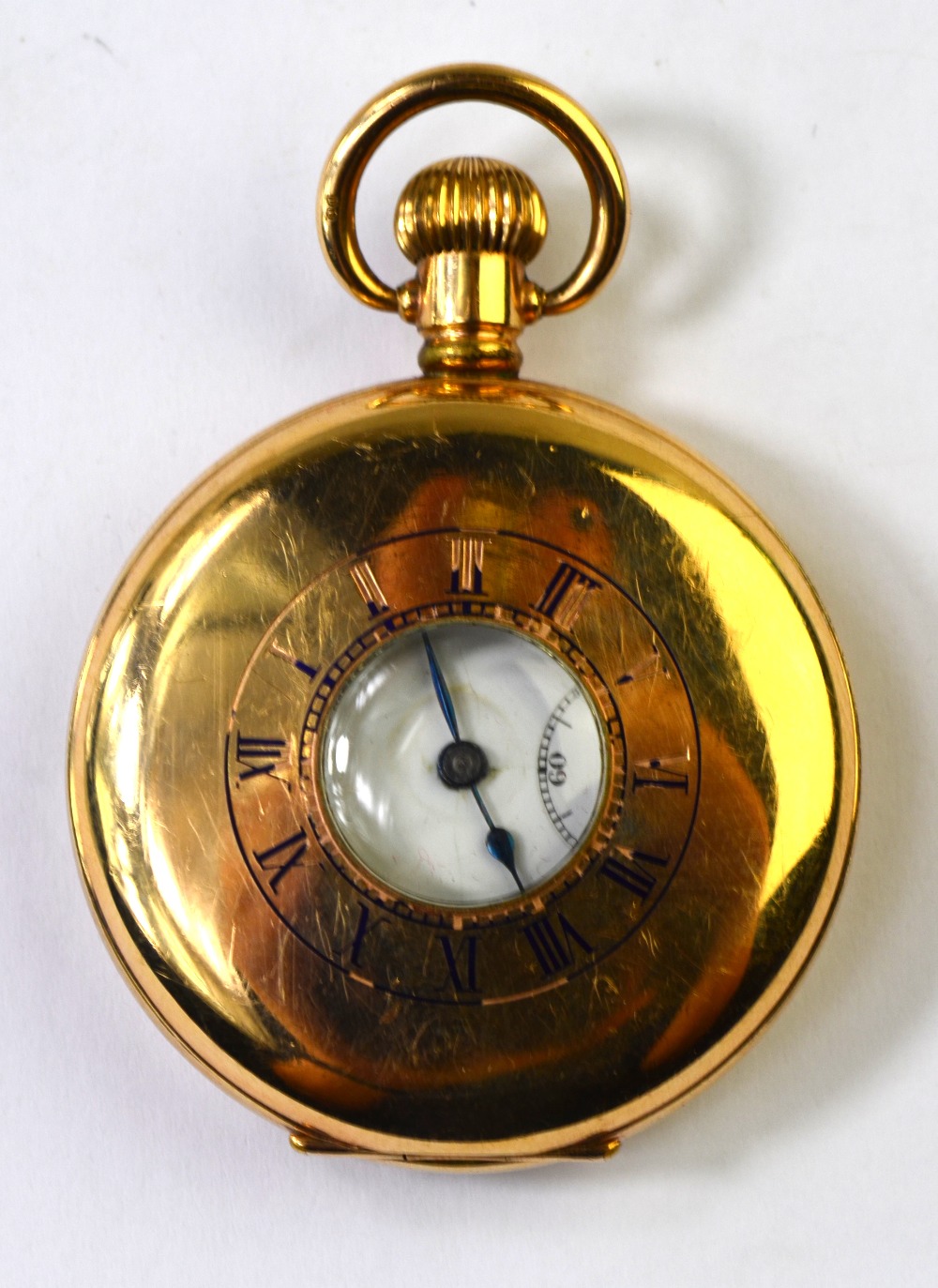 A gilt metal half hunter pocket watch wi - Image 2 of 7