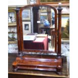 A regency mahogany platform toilet mirror,
