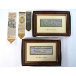 Three stevengraph bookmarks - Forget Me Not,