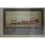 A locomotive stevengraph - The Present Time