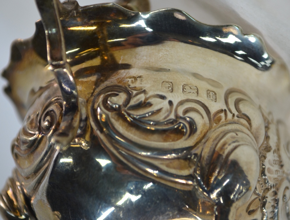 A George III silver half-reeded cream jug, Nathaniel Smith & Co. - Image 4 of 4
