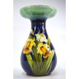 A large Doulton Lambeth faience ovoid vase with wide upstanding neck,
