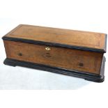 A late 19th century cylinder music box,