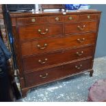 A Victorian mahogany chest of drawers of country house proportions,