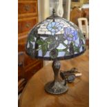 A reproduction Tiffany style table lamp