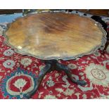 A good George III mahogany occasional tripod table,