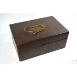 A Victorian brown Morocco-bound dispatch box with gilt brass furniture,