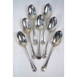 Two George II silver Hanoverian pattern tablespoons, both Paul Hanet,