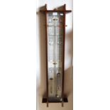 A reproduction Admiral Fitzory barometer with mercury column