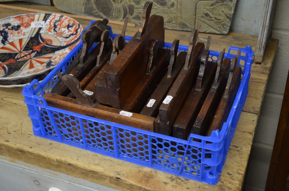 Thirteen antique joiner's moulding planes