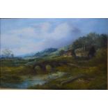 E Nevil - A pair of landscapes - river and cottage views, oil on canvas,