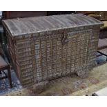 A metal bound Damichiya style wedding chest of typical,