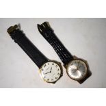 A gentleman's 9ct gold Accurist Automatic Shockmaster wristwatch with 21 jewel movement to/w a