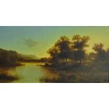 E Kerman - A pair of river landscapes, oil on canvas, signed lower right,