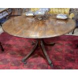 An early Victorian mahogany breakfast table,