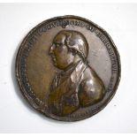 A bronze commemorative medal for the Siege and Defence of Gibraltar in 1782;