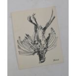 Elizabeth Frink (1930-93) - A ltd ed card depicting a bird from an original drawing, 1094/5000,