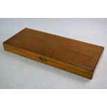 A fine quality Edwardian five-piece carving set in fitted oak case,