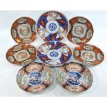 A set of four Imari-style dishes;