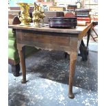 An 18th century and later joint oak refectory table,