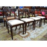 A set of four 19th century good mahogany side chairs,