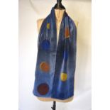 Georgina Von Ertzdorf (born 1 January 1955) (RDI) British textile designer - Scarves - Shaded blue
