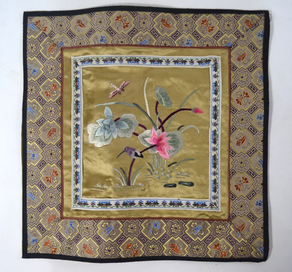 Four small Chinese textiles, together with a dragon decorated, - Image 4 of 7
