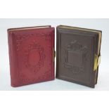 Two Victorian leather bound albums;