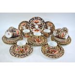 A Royal Crown Derby part tea service, Imari decorated, pattern 2451 comprising; eleven side plates,