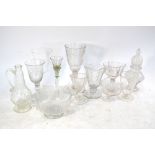 A collection of 19th/20th century Venetian glass including seven drinking glasses,