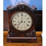 A 19th century mahogany cased eight-day twin fusee bracket clock,